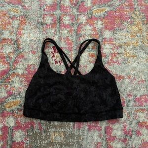 Lululemon Black Floral Bra